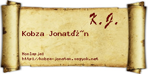 Kobza Jonatán névjegykártya